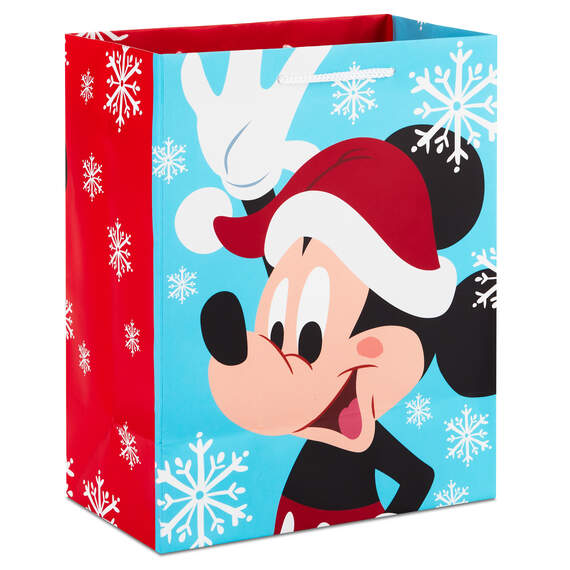 9.6" Disney Mickey and Minnie in Santa Hats Christmas Gift Bag, , large image number 4