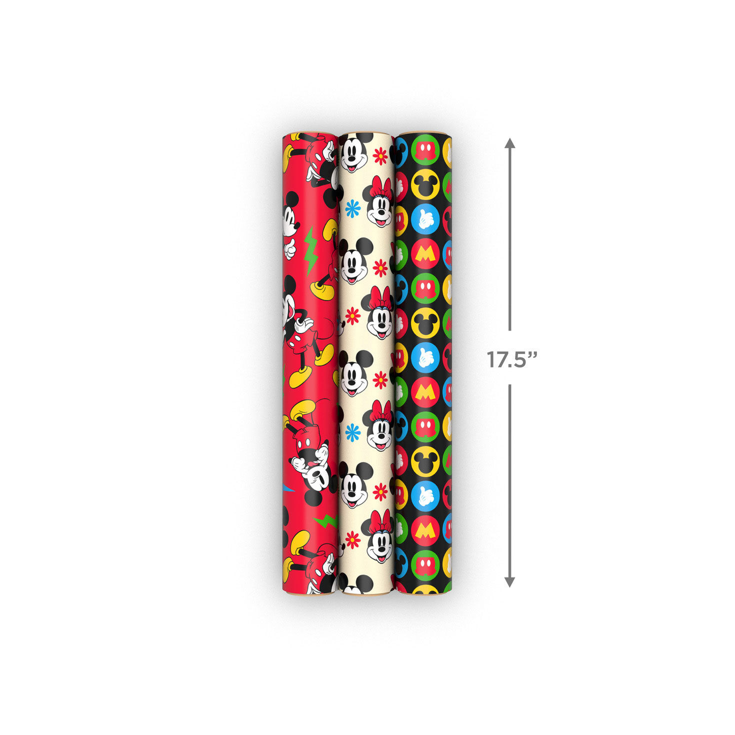 Disney Mickey and Minnie Mini Gift Wrap Rolls measurement image number 8