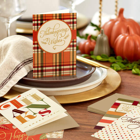 Stylish Lettering Assorted Boxed Thanksgiving Notes, Pack of 72, , large image number 9