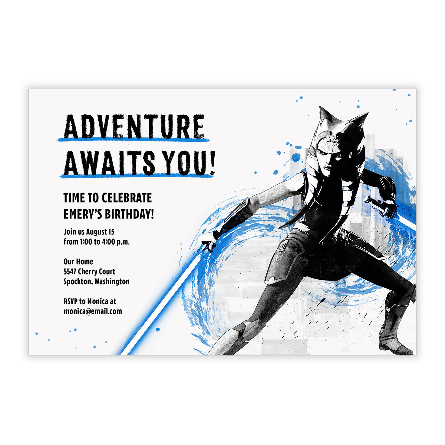 Star Wars: Ahsoka&trade; Adventure Birthday Invitation, , large image number 5