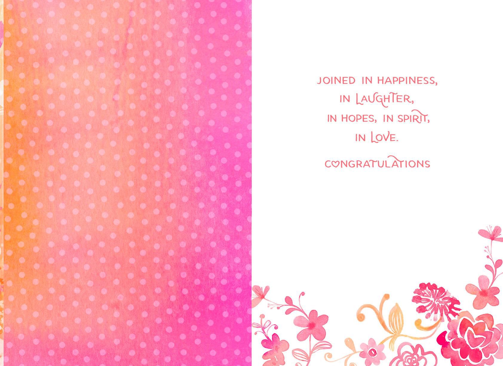 Wedding Rings and Flowers Wedding Card
