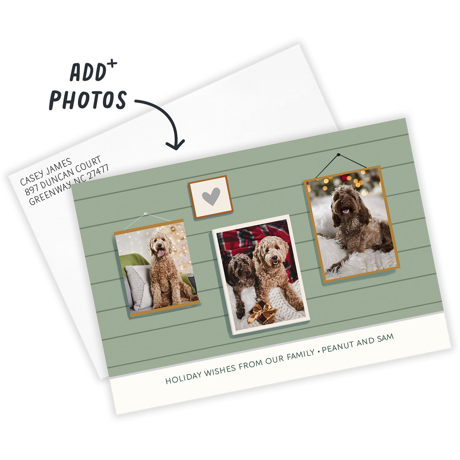 Rustic Portrait Wall Flat Holiday Photo Card, , large image number 2