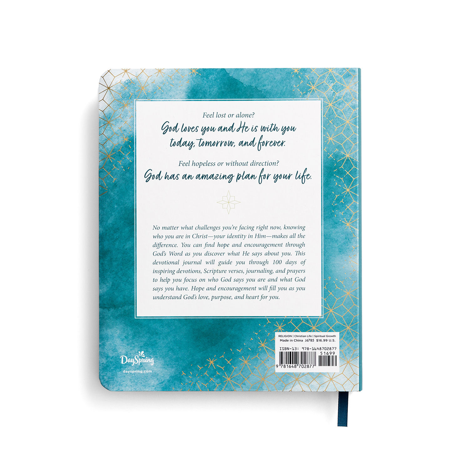 100 Days of Hope & Encouragement Devotional Journal Back image number 2