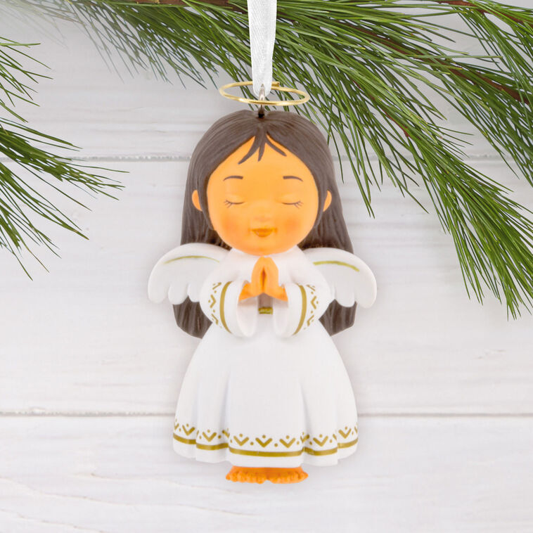 Angel Girl Christmas Ornament Hanging on tree image number 2