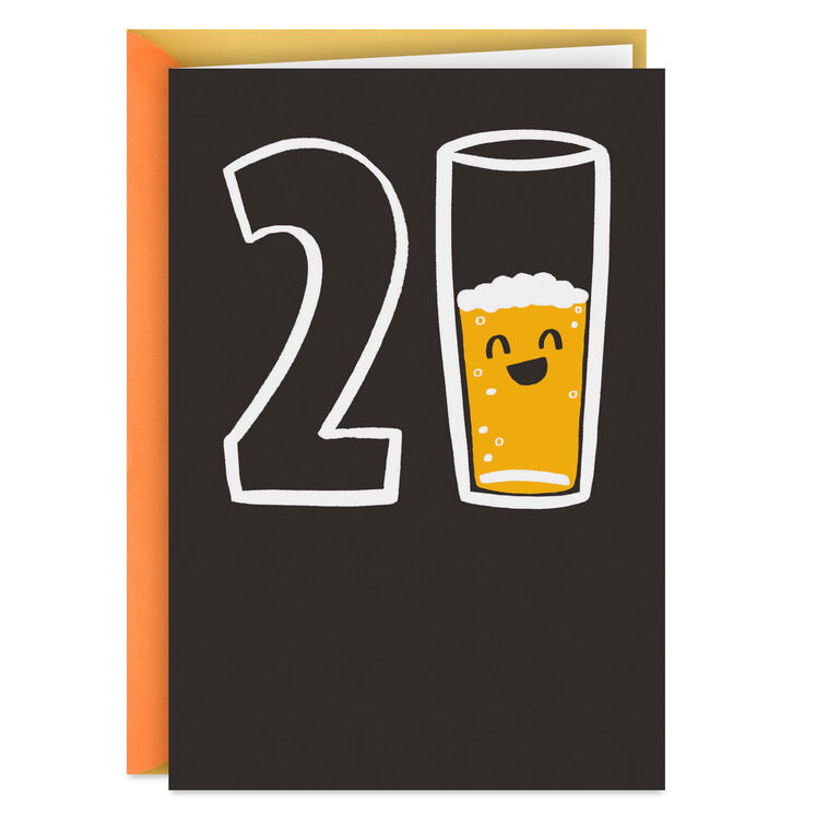 Don't Settle for Half-Glassed Funny 21st Birthday Card