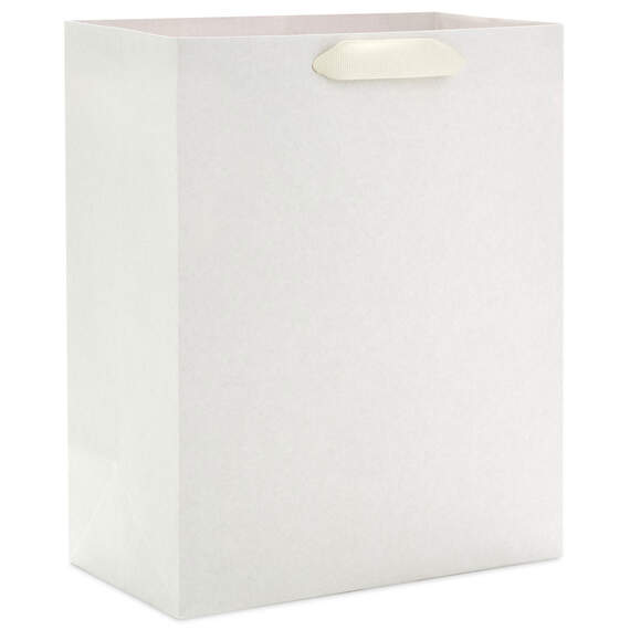 9.6" White Medium Gift Bag