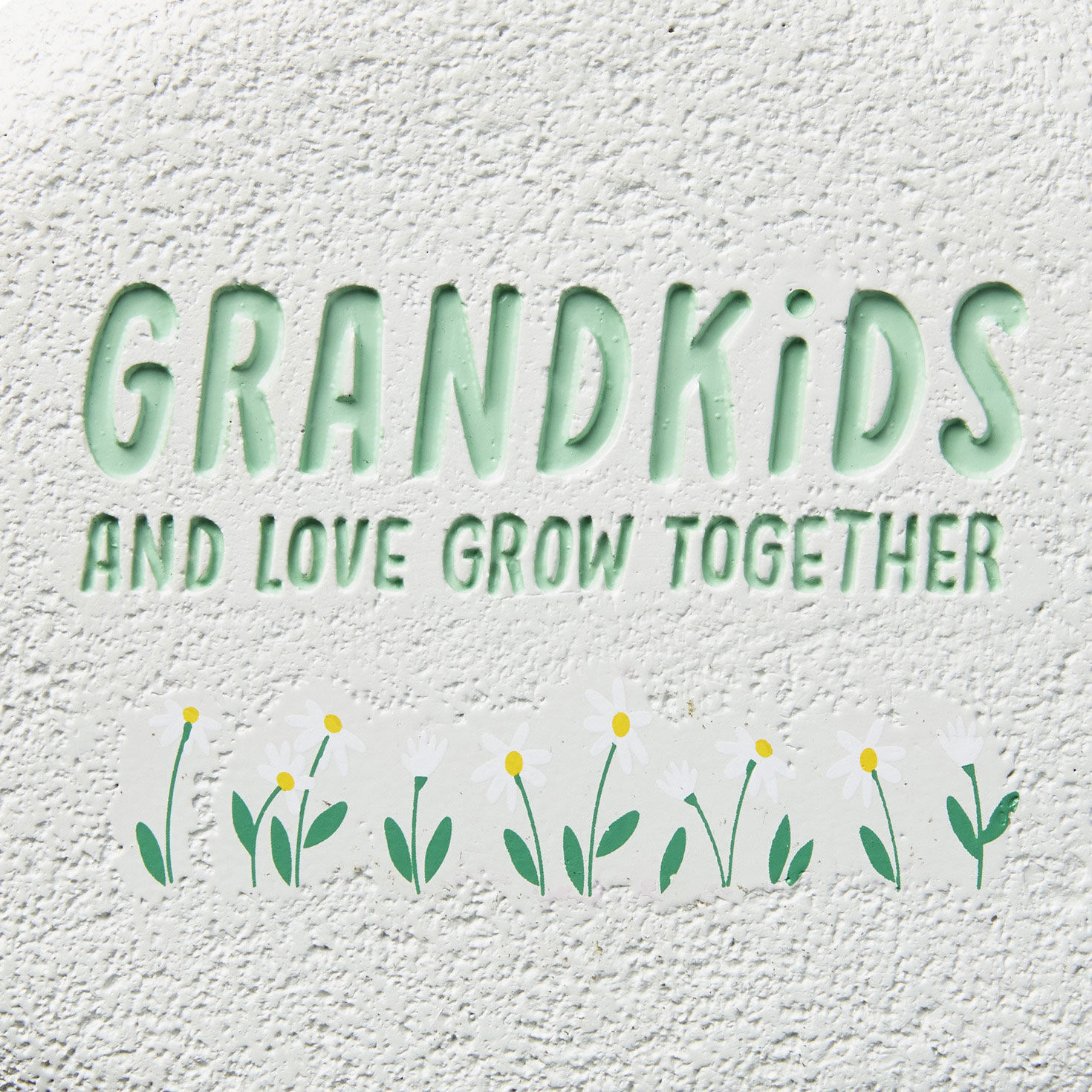 Garden Stone With Quote About Grandkids upclose view image number 3
