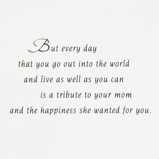 Tribute to Your Mom Sympathy Card, 