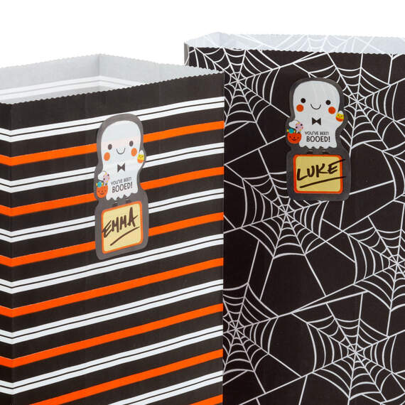 You've Been Booed 30-Pack Halloween Paper Goodie Bags With Stickers, , large image number 4