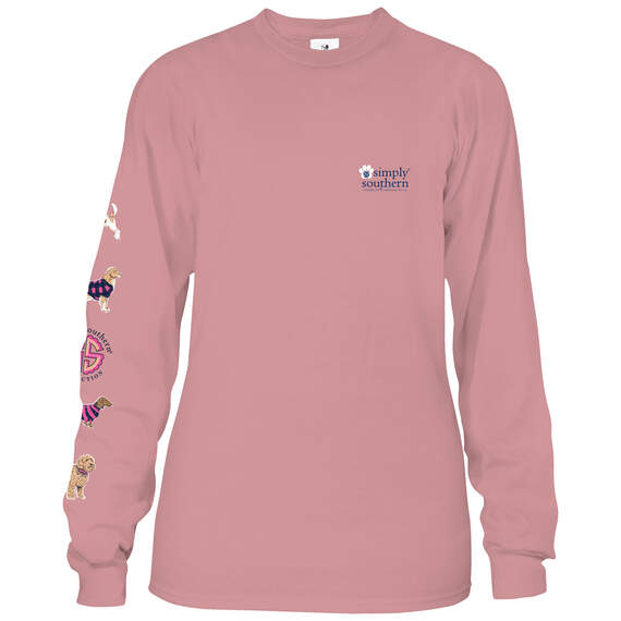 Simply Southern Preppy Pups Women's Long Sleeve T-Shirt, , large image number 2