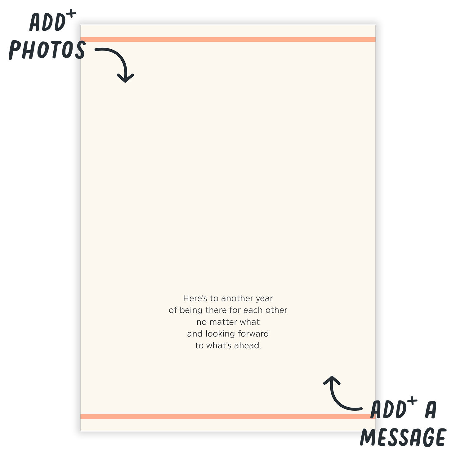 Personalized Colorful Letters Anniversary Photo Card  image number 3