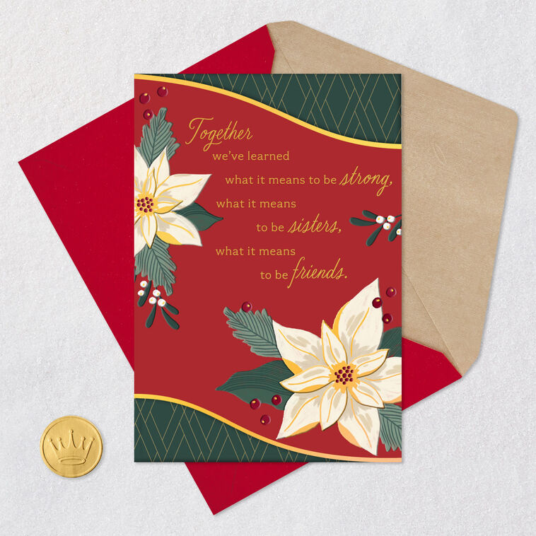 Glad We're Sisters and Friends Christmas Card, , large image number 6