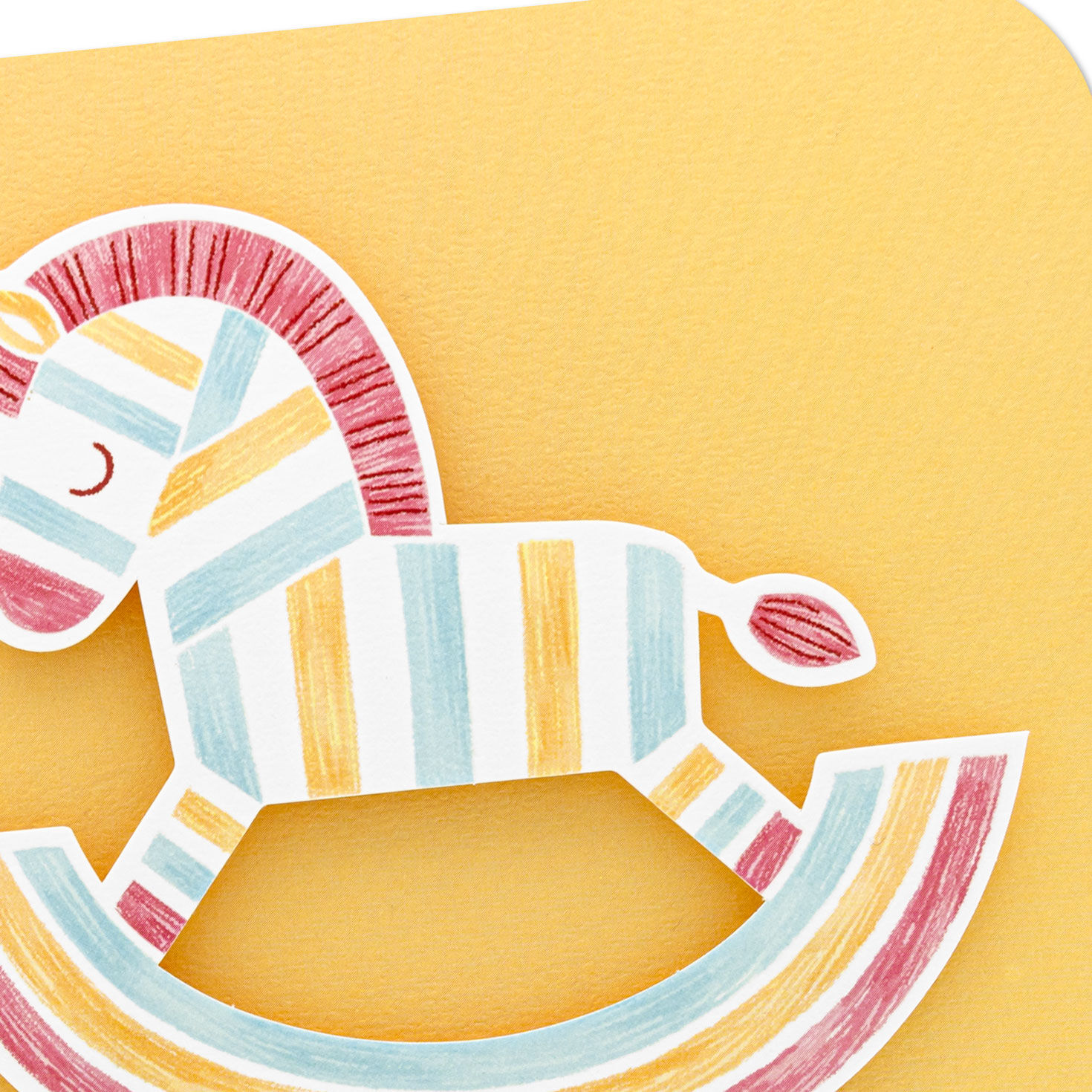 Zebra Rocker New Baby Girl Card  image number 4