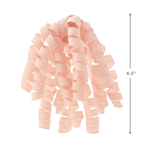Peach Curly Ribbon Gift Bow, 6.5", 