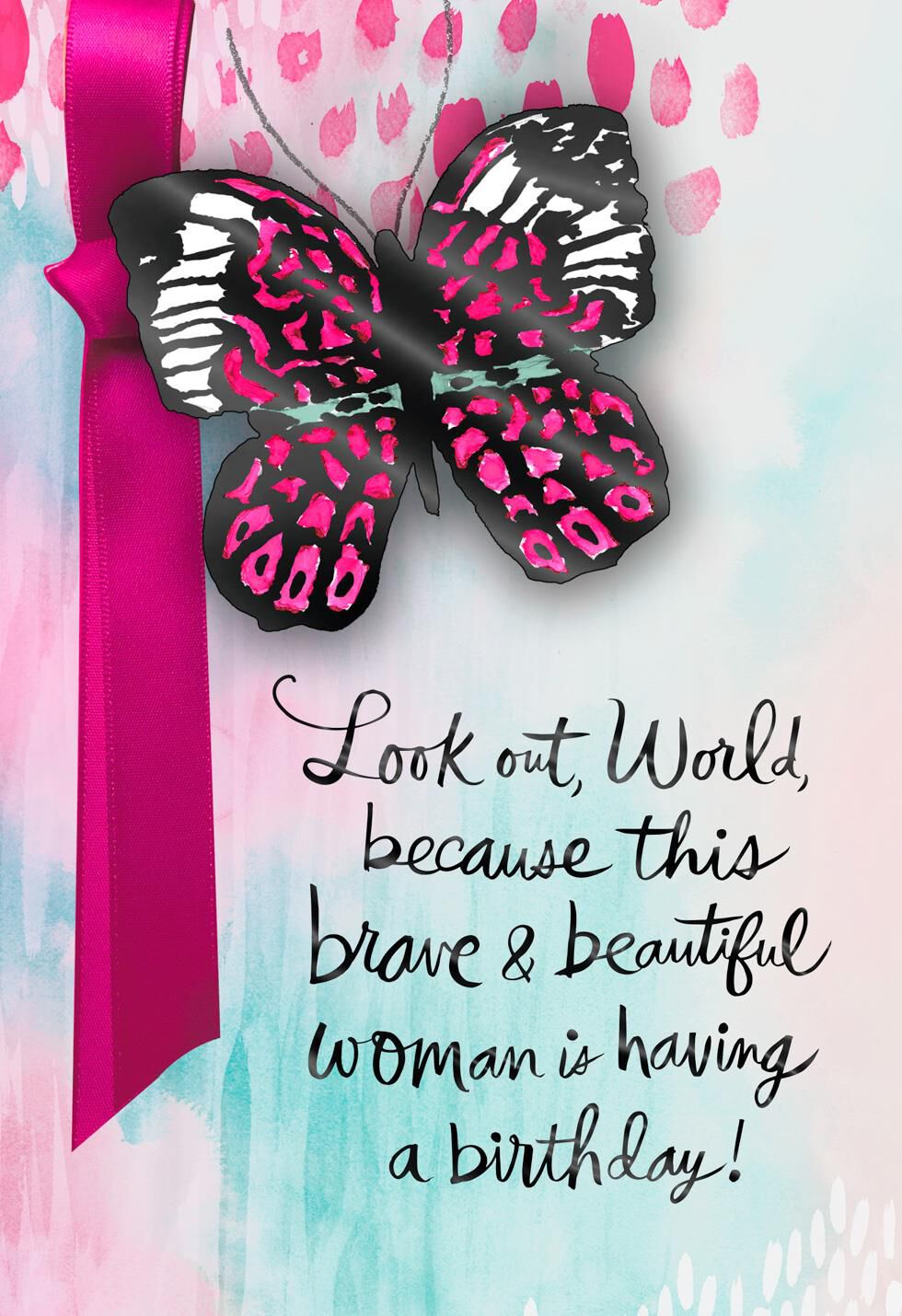 brave and beautiful birthday card supporting susan g