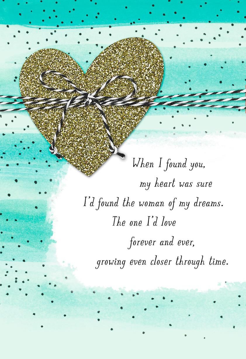 My Heart Was Right Anniversary Card for Her