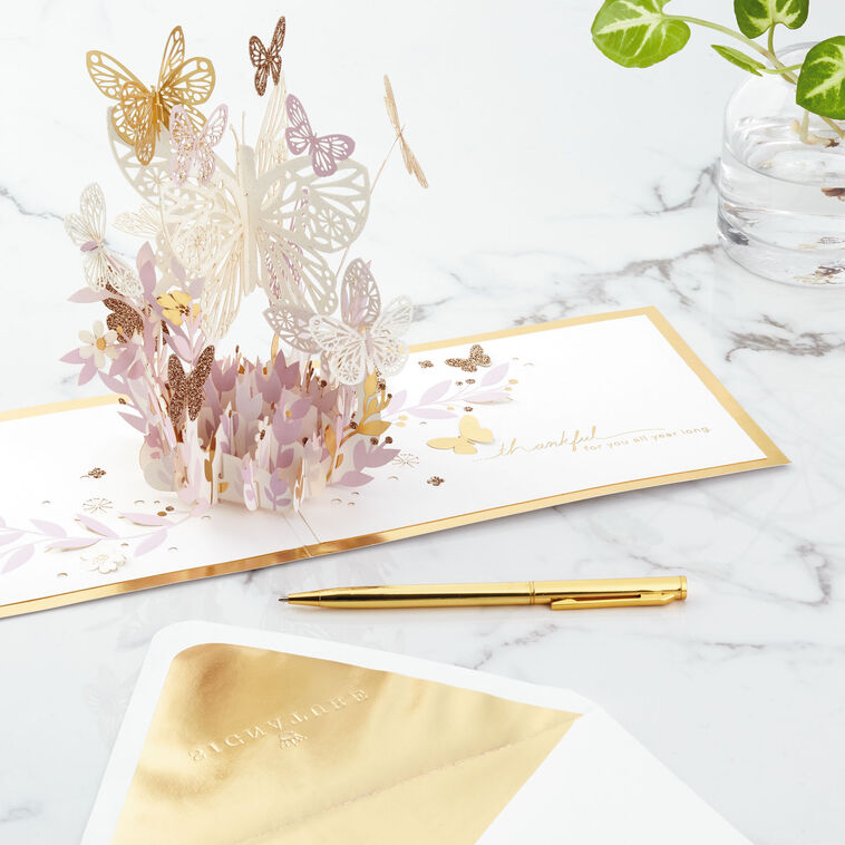 Butterfly Bouquet Thankful for You 3D Pop-Up Thinking of You Card, , large image number 6