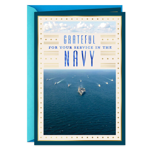 U.S. Navy Brave, Honorable, True Veterans Day Card, 