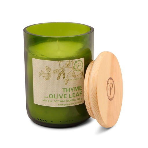 Paddywax Eco Thyme and Olive Leaf Jar Candle, 8 oz., 