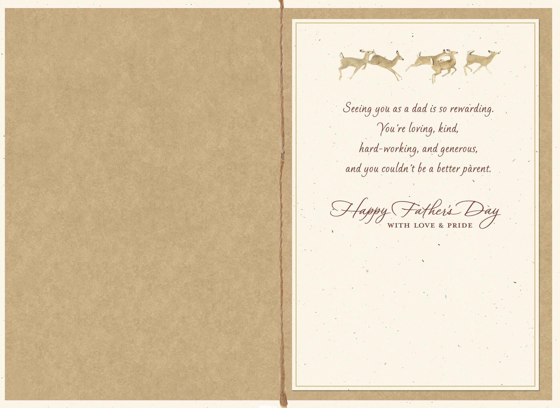 Marjolein Bastin Pheasant and Deer Father's Day Card for Son