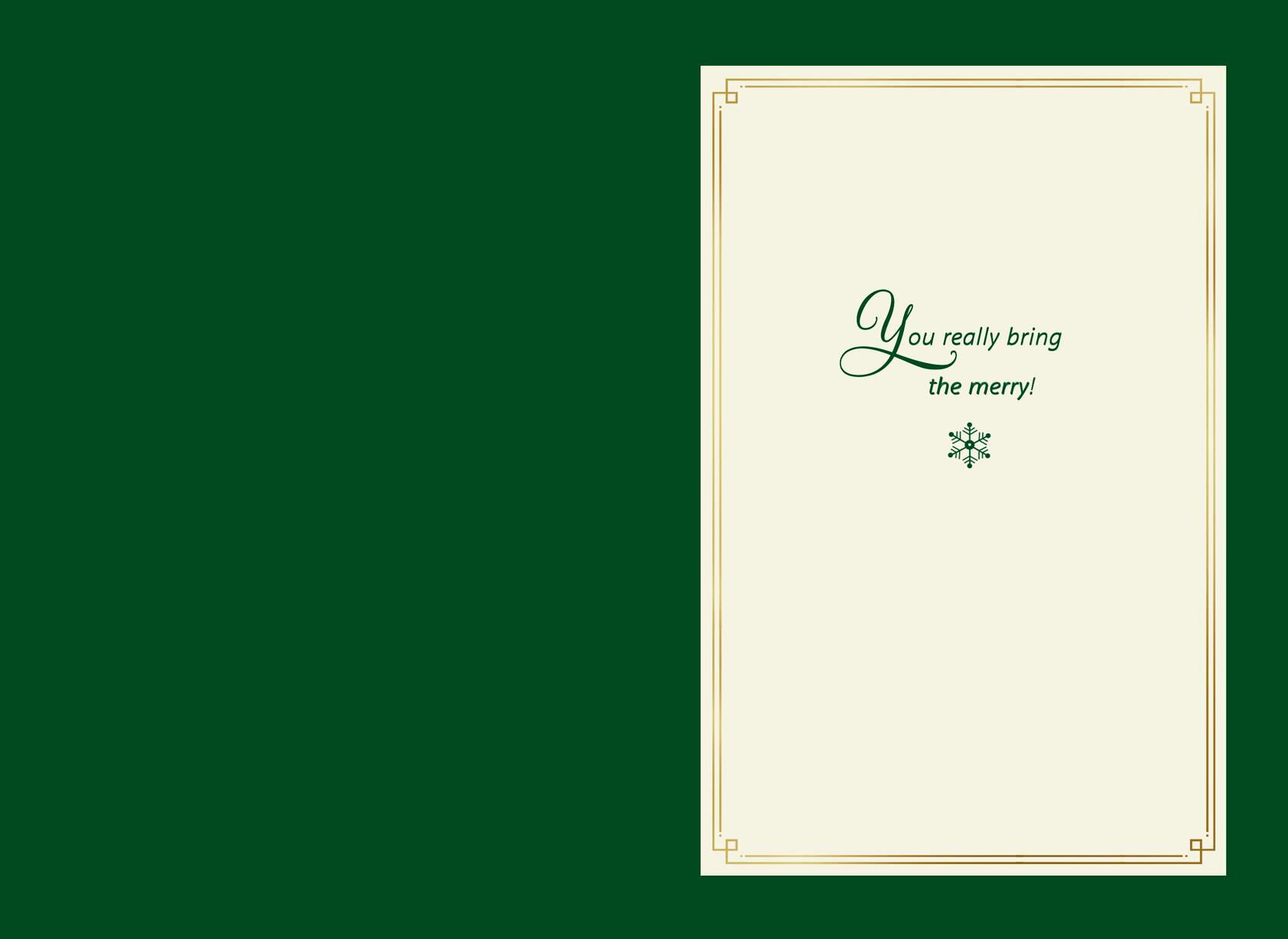 Plaid Snowman Christmas Card for Coworker