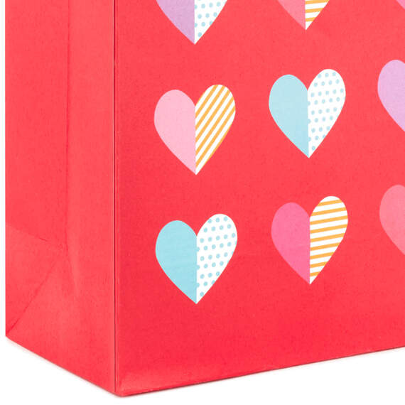 Hearts and Stripes 8-Pack Valentine's Day Gift Bags, Assorted Sizes and Designs, , large image number 5