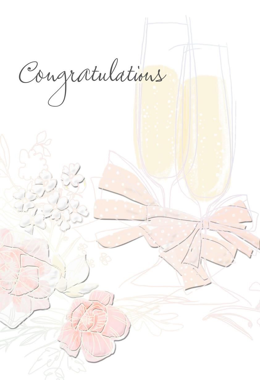 Toast for Two Wedding Card