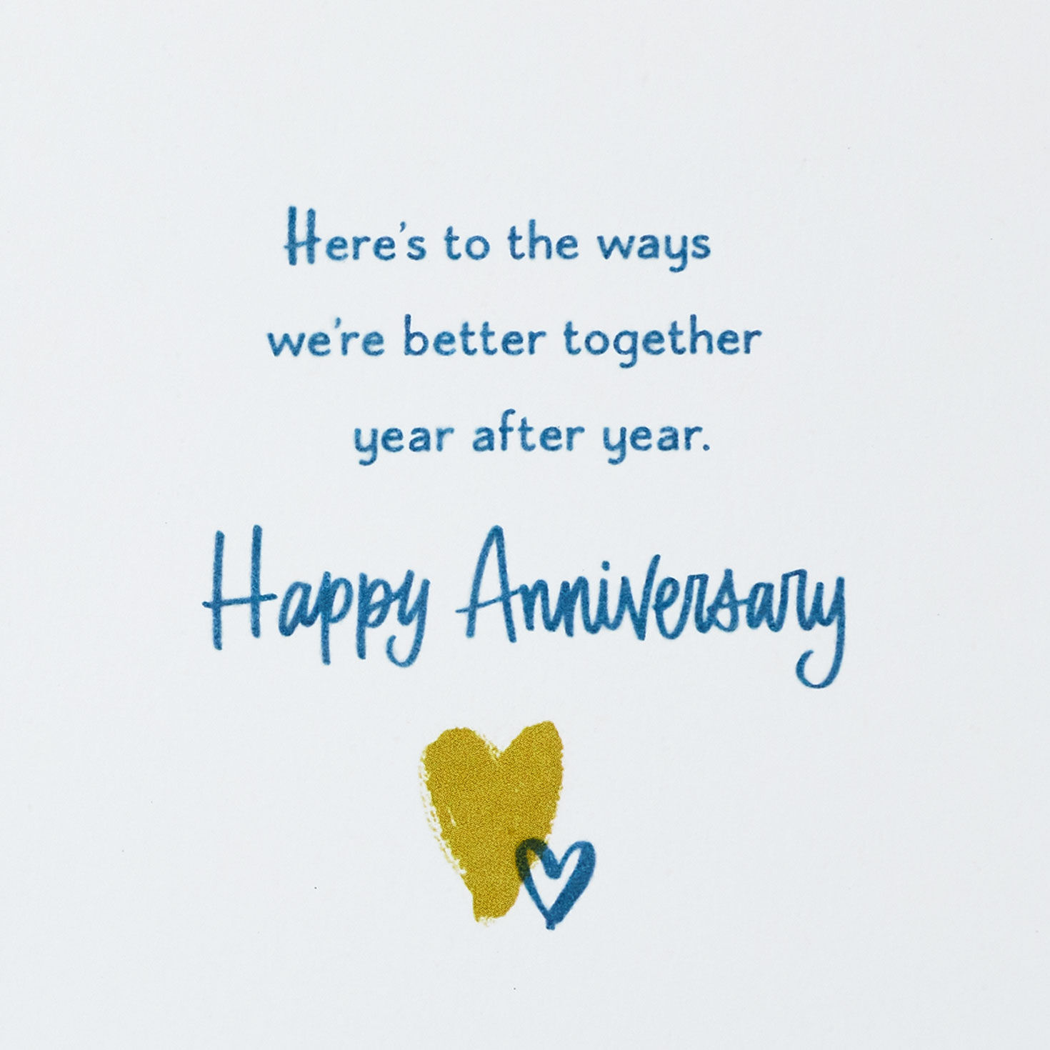 Blue, Yellow and Teal Brushstrokes 25th Anniversary Card Sentiment image number 3