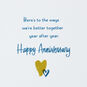 Blue, Yellow and Teal Brushstrokes 25th Anniversary Card Sentiment image number 3
