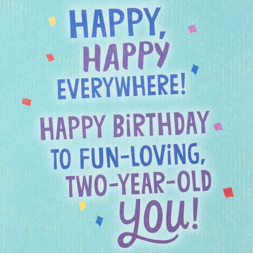 Happy, Happy Everywhere 2nd Birthday Card, 