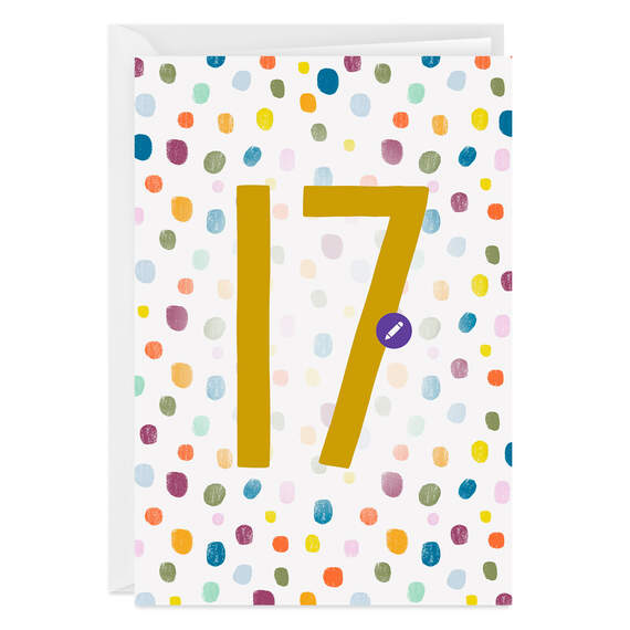 Personalized Colorful Confetti Number Milestone Card, , large image number 6