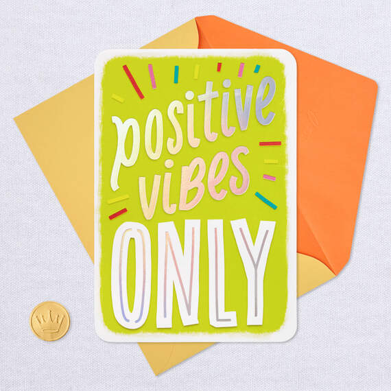 Positive Vibes Only Blank Card, , large image number 4