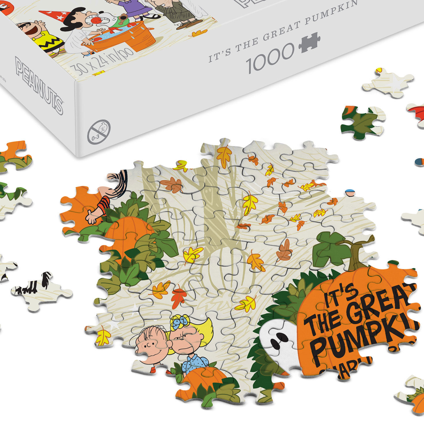 Peanuts Great Pumpkin 60th Anniversary Jigsaw Puzzle upclose detail image number 3