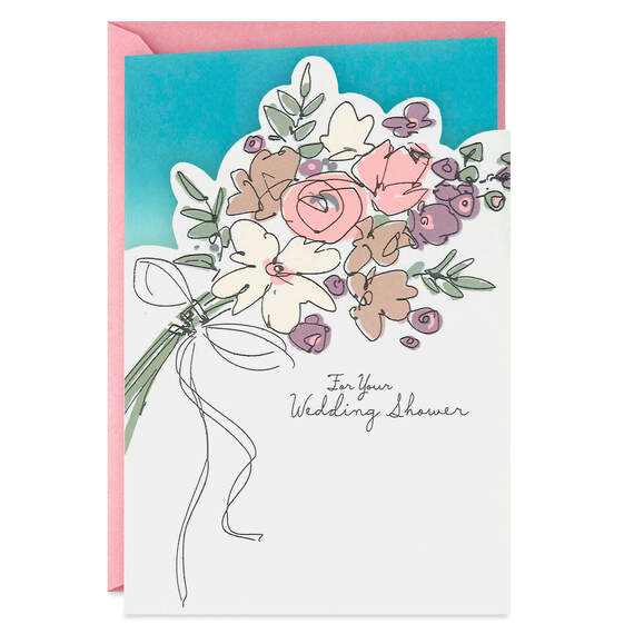 May Love Fill Your Hearts Wedding Shower Card