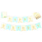 Customizable Aqua and Gold Dots Party Banner Kit, , large image number 1