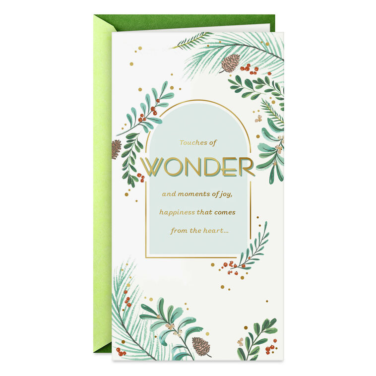 Wonder and Joy Money Holder Holiday Card