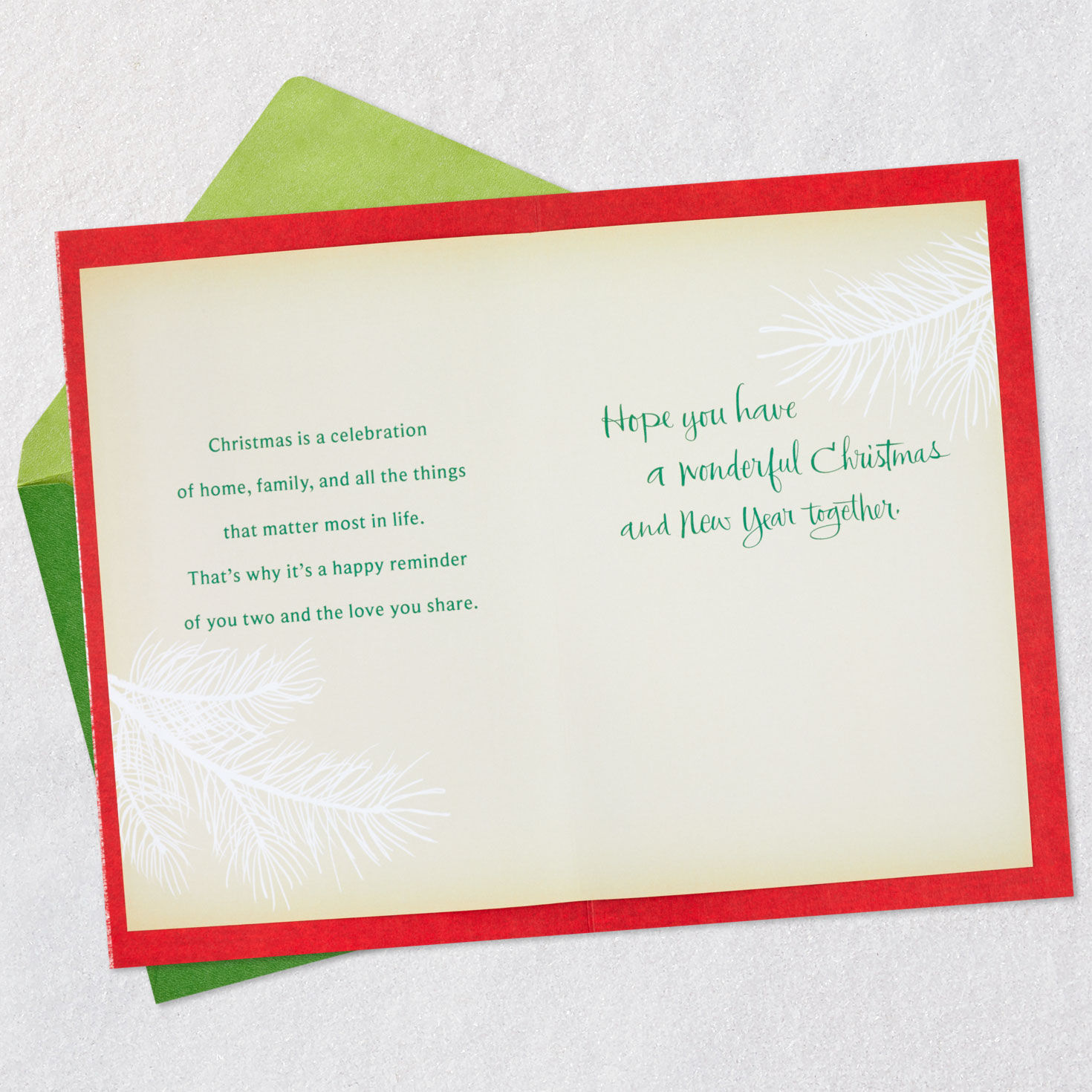 Ornaments Christmas Card for Brother and His Wife Open card with envelope image number 4