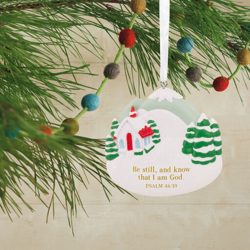 DaySpring Be Still and Know Winter Scene Hallmark Ornament, 