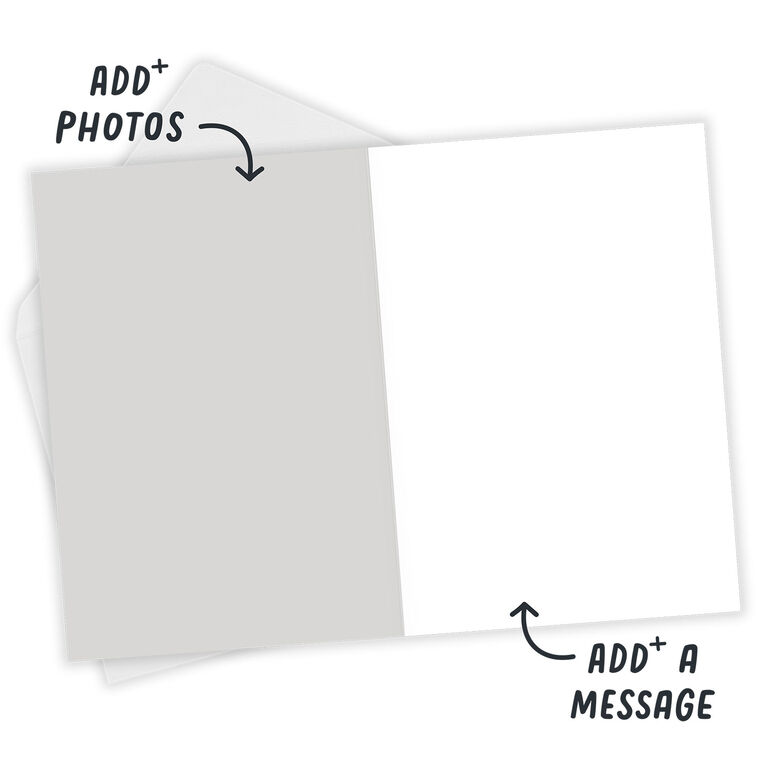 Stormtrooper Face Personalized Card Open Card with Envelope indicating personalization image number 3