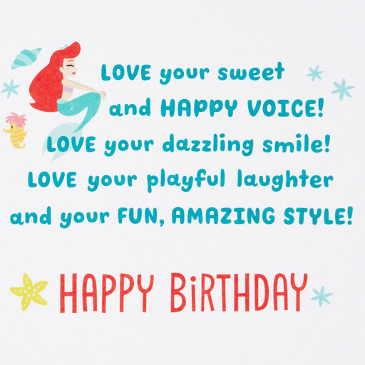 Disney The Little Mermaid Make a Splash 5th Birthday Card, 