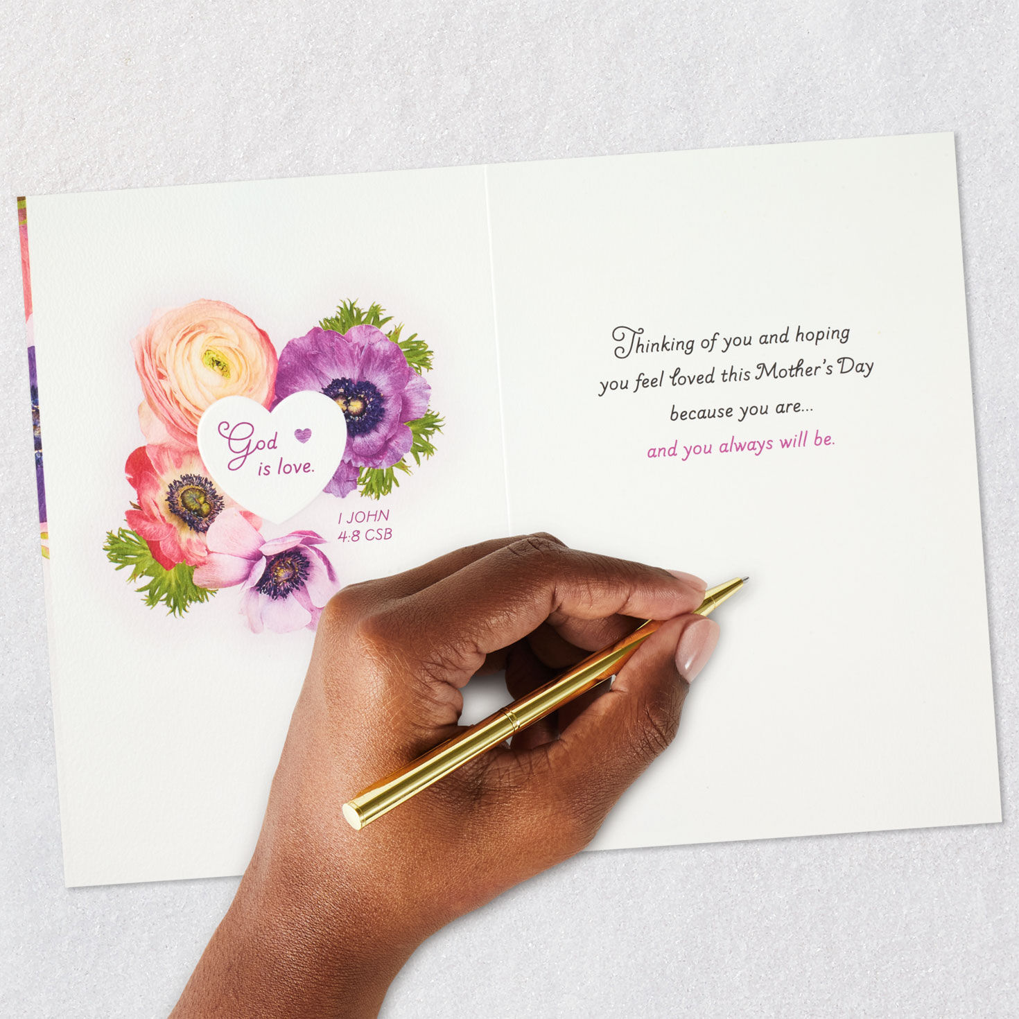 Flowers and Heart Mother&rsquo;s Day Card for Daughter  image number 7