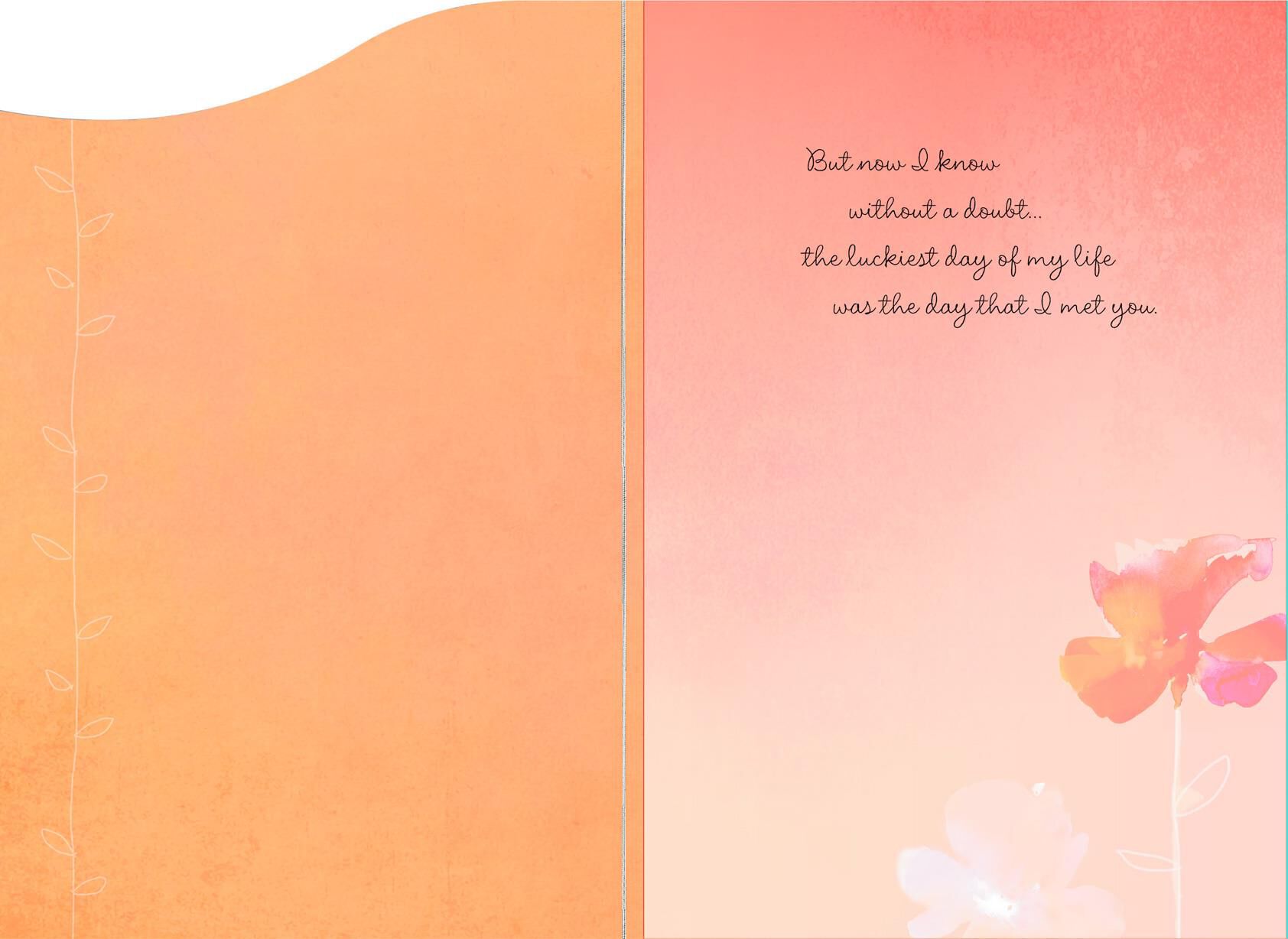The Luckiest Day of My Life Was When I Met You Love Card