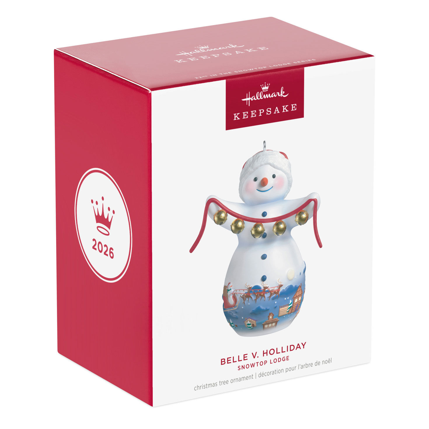 Snowwoman With String of Bells Keepsake Ornament Package Front image number 7