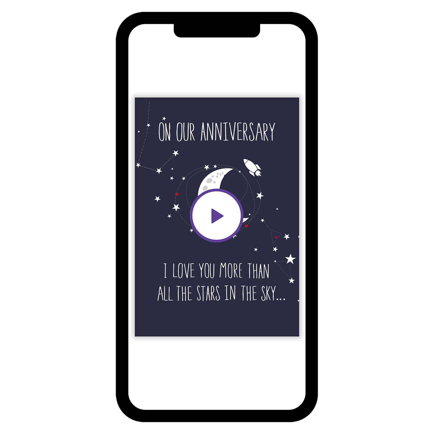 Love You More Than All the Stars Anniversary eCard