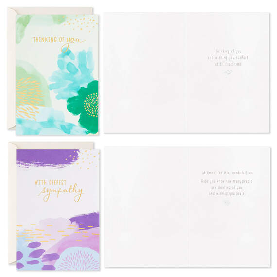 Assorted Abstract Nature Designs Boxed Sympathy Cards, Pack of 16, , large image number 3