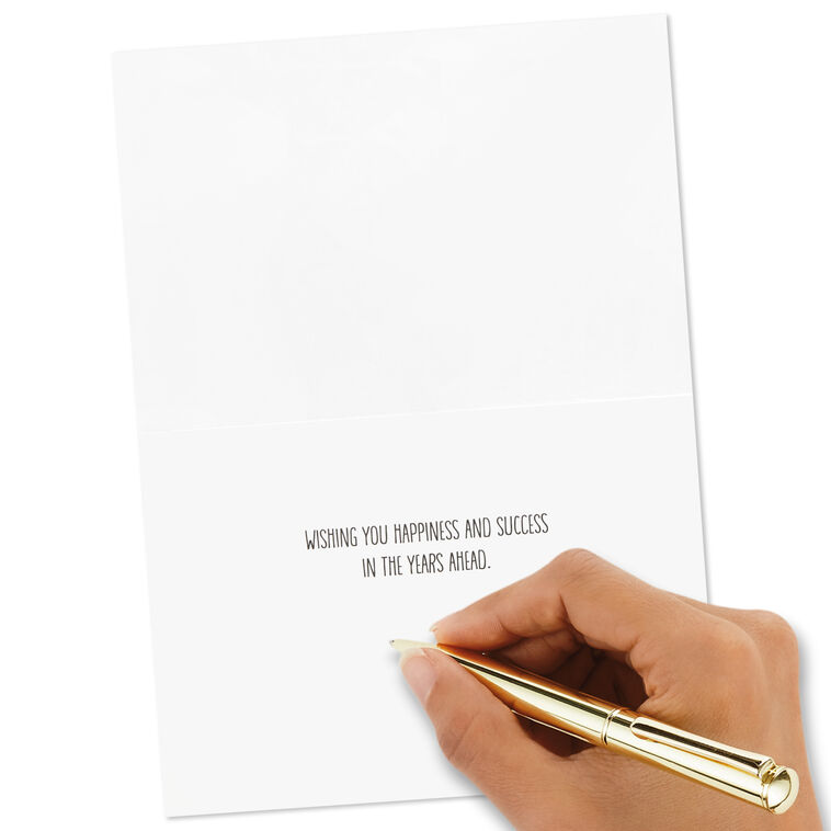 Assorted Bold and Iridescent Graduation Cards Bulk Pack signing card image number 9
