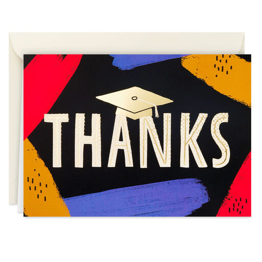Bold Brushstrokes Blank Graduation Thank-You Notes, Pack of 40, 