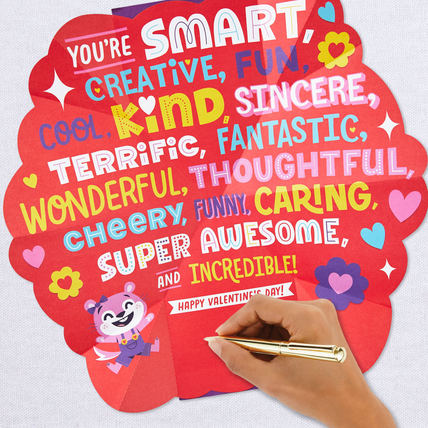 Not Just Grand Pop-Up Valentine's Day Card for Granddaughter, , large image number 6