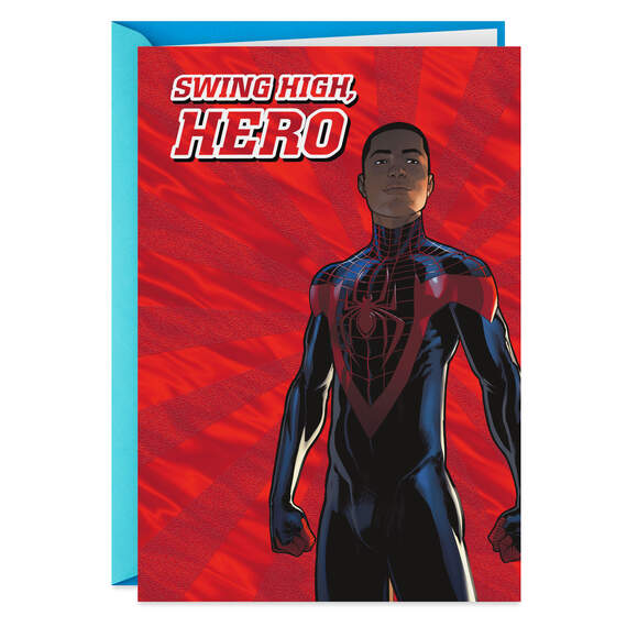 Marvel Spider-Man Swing High, Hero Birthday Card, , large image number 1