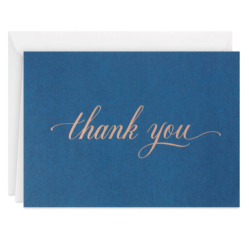 Elegant Navy Boxed Blank Thank-You Notes, Pack of 40, 